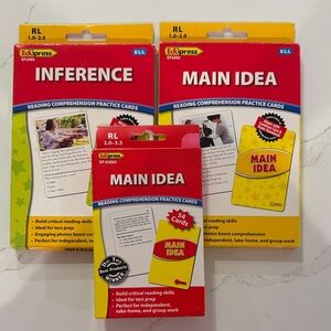 Set of 3, Edupress Reading Comprehension Practice Cards (Grades 1-3)